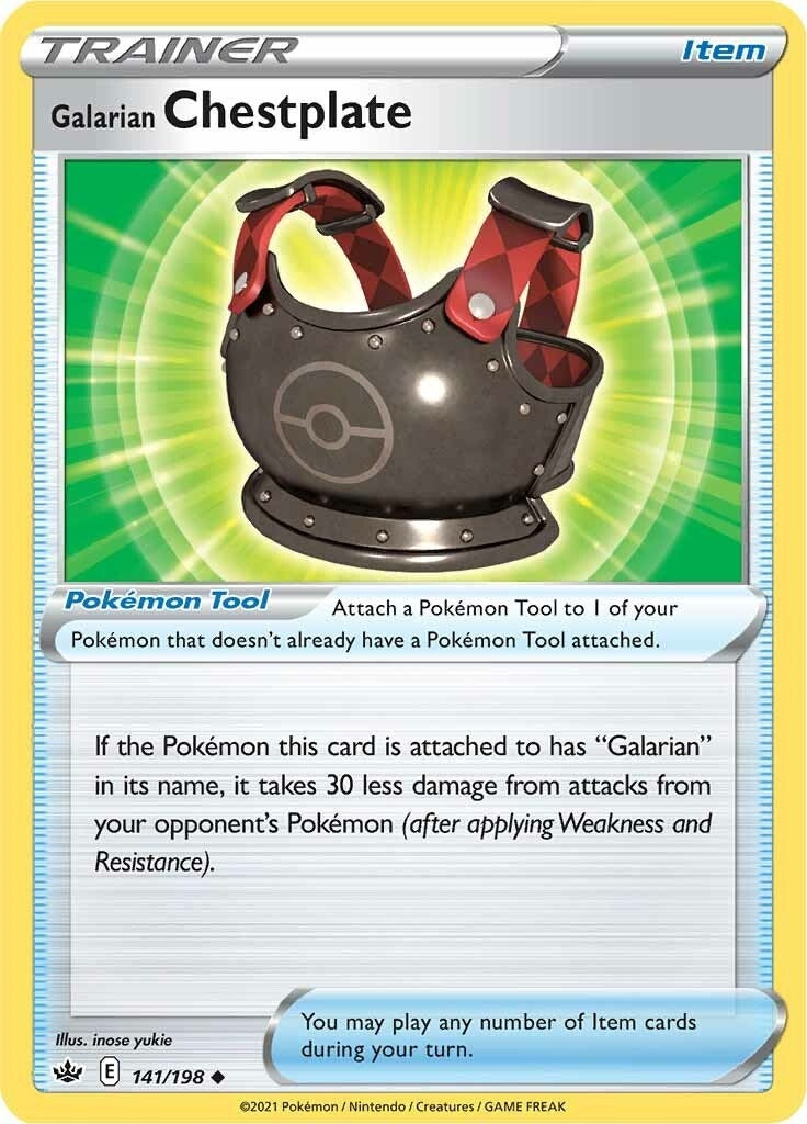 Image for Galarian Chestplate (141/198) [SWSH06: Chilling Reign] - Pokemon