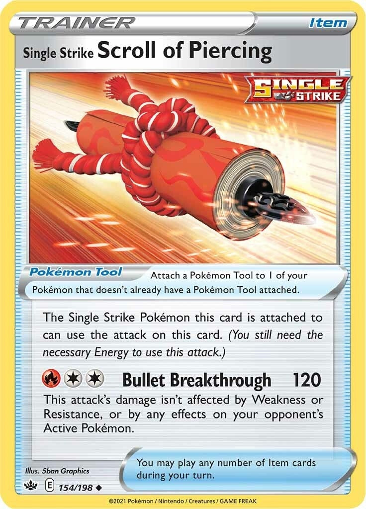 Image for Single Strike Scroll of Piercing (154/198) [SWSH06: Chilling Reign] - Pokemon