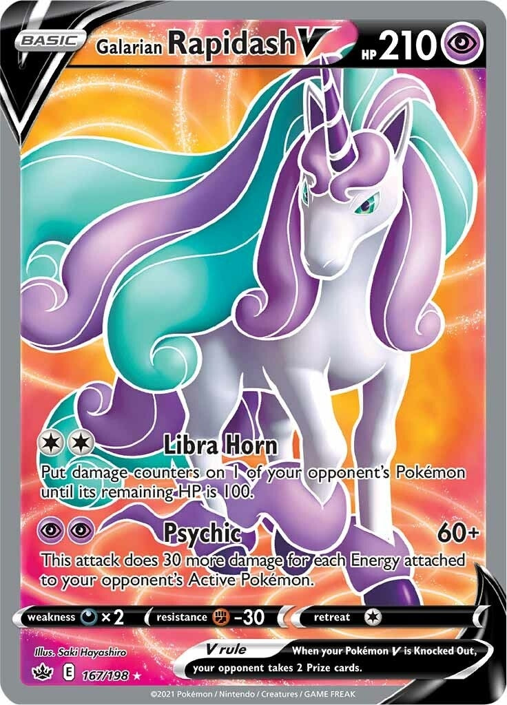 Image for Galarian Rapidash V (Full Art) (167/198) [SWSH06: Chilling Reign] - Pokemon