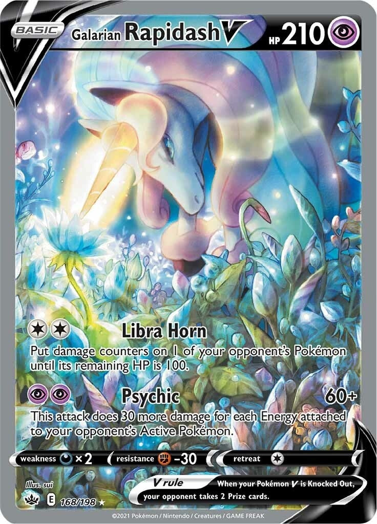 Image for Galarian Rapidash V (Alternate Full Art) (168/198) [SWSH06: Chilling Reign] - Pokemon