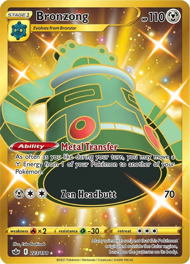 Image for Bronzong (Secret) (223/198) [SWSH06: Chilling Reign] - Pokemon