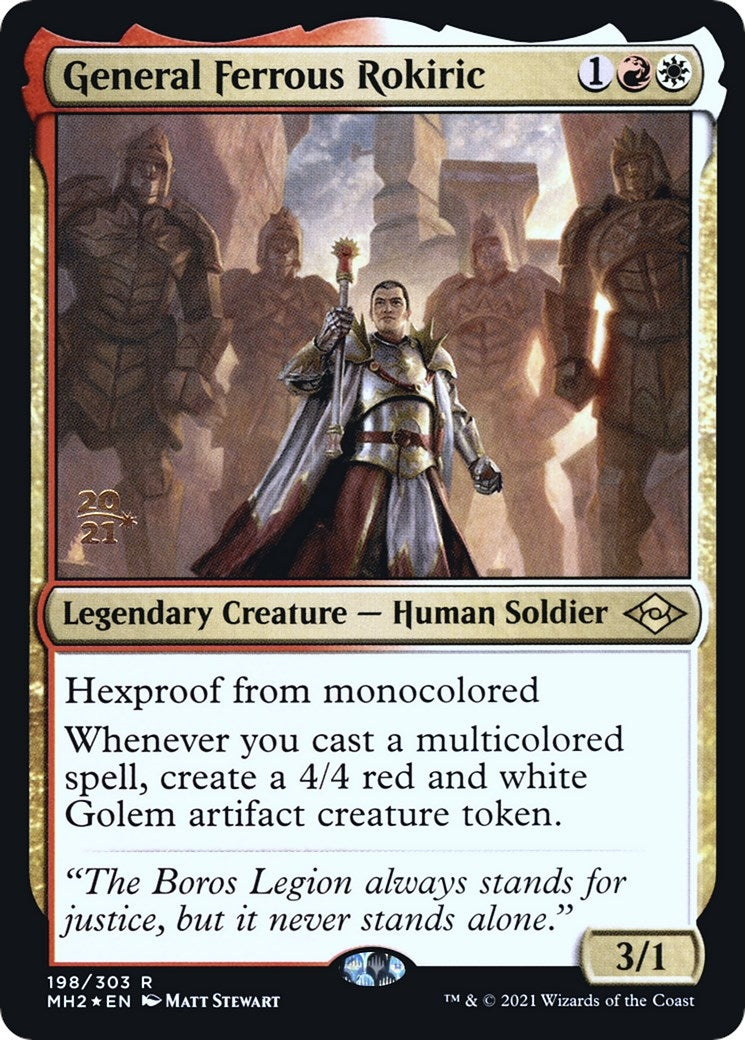 Image for General Ferrous Rokiric (198) [Prerelease Cards] - Magic: The Gathering