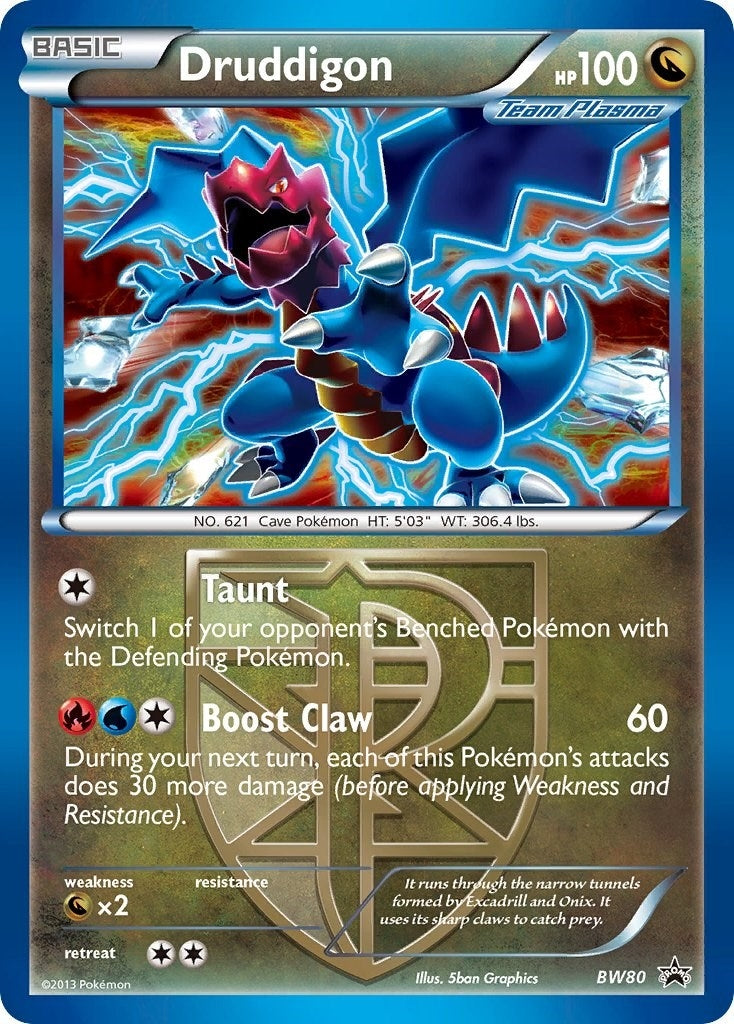 Image for Druddigon (Team Plasma) - BW80 (Cosmos Holo) (BW80) [Black and White Promos] - Pokemon