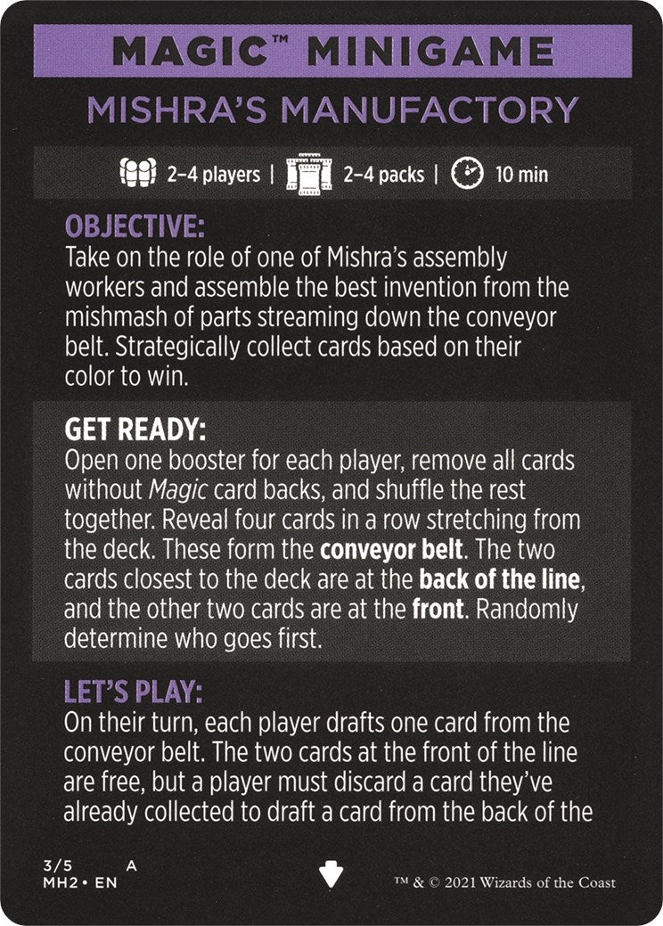 Image for Magic Minigame: Mishra's Manufactory (3) [Modern Horizons 2] - Magic: The Gathering
