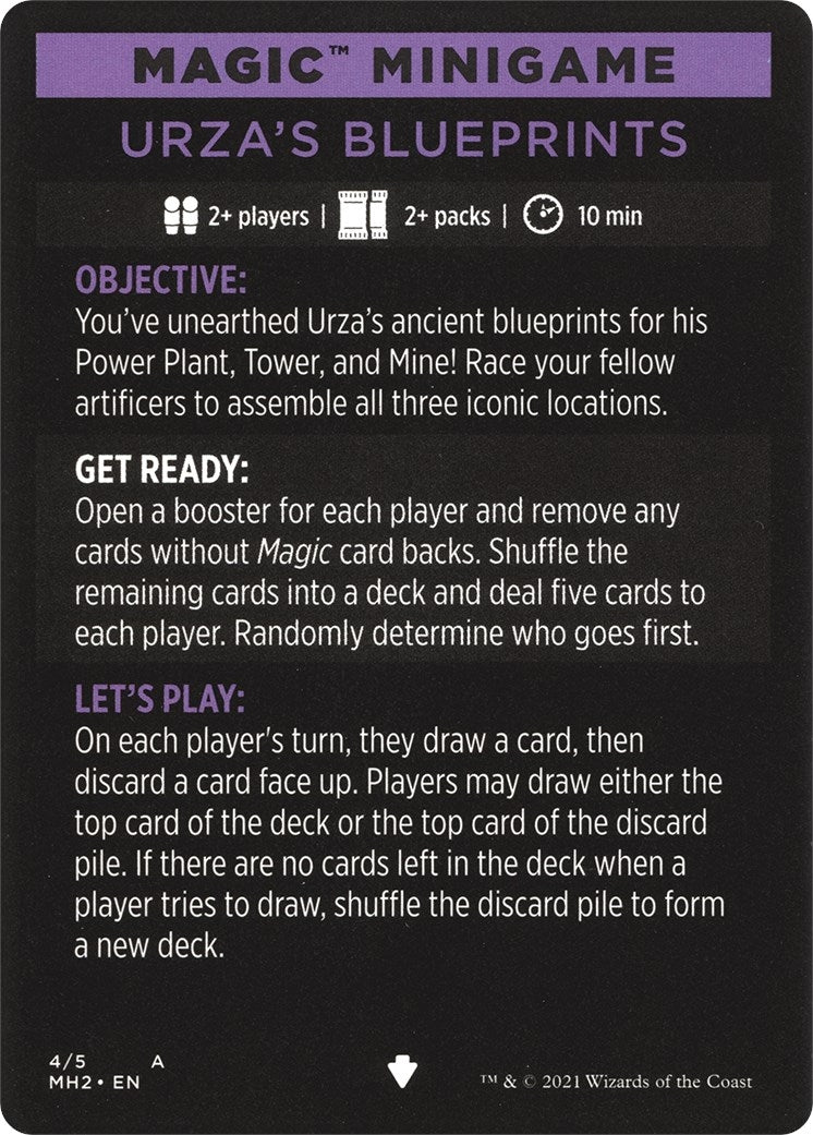 Image for Magic Minigame: Urza's Blueprints (4) [Modern Horizons 2] - Magic: The Gathering