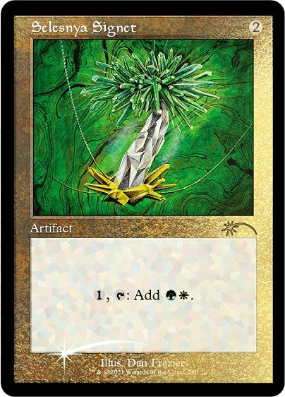 Image for Selesnya Signet (Foil Etched) (290) [Secret Lair Drop Series] - Magic: The Gathering
