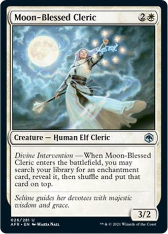 Image for Moon-Blessed Cleric (26) [Adventures in the Forgotten Realms] - Magic: The Gathering
