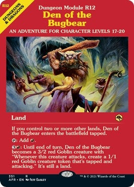 Image for Den of the Bugbear (Dungeon Module) (351) [Adventures in the Forgotten Realms] - Magic: The Gathering