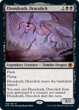 Image for Ebondeath, Dracolich (100) [Adventures in the Forgotten Realms] - Magic: The Gathering
