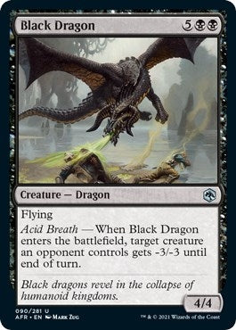 Image for Black Dragon (90) [Adventures in the Forgotten Realms] - Magic: The Gathering