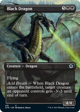 Image for Black Dragon (Borderless) (291) [Adventures in the Forgotten Realms] - Magic: The Gathering