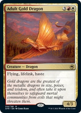 Image for Adult Gold Dragon (216) [Adventures in the Forgotten Realms] - Magic: The Gathering
