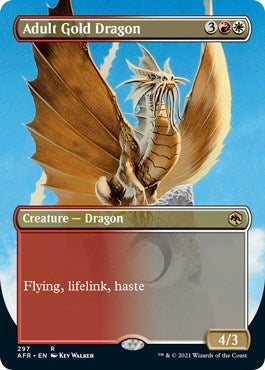 Image for Adult Gold Dragon (Borderless) (297) [Adventures in the Forgotten Realms] - Magic: The Gathering