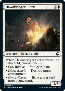 Image for Dawnbringer Cleric (9) [Adventures in the Forgotten Realms] - Magic: The Gathering