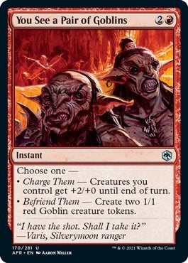 Image for You See a Pair of Goblins (170) [Adventures in the Forgotten Realms] - Magic: The Gathering