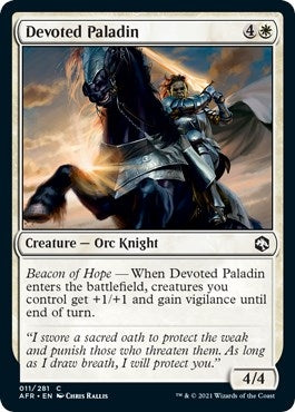 Image for Devoted Paladin (11) [Adventures in the Forgotten Realms] - Magic: The Gathering