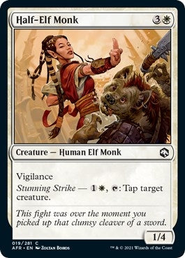 Image for Half-Elf Monk (19) [Adventures in the Forgotten Realms] - Magic: The Gathering