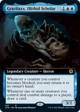 Image for Grazilaxx, Illithid Scholar (Extended Art) (367) [Adventures in the Forgotten Realms] - Magic: The Gathering
