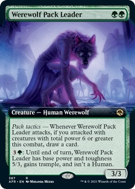 Image for Werewolf Pack Leader (Extended Art) (387) [Adventures in the Forgotten Realms] - Magic: The Gathering