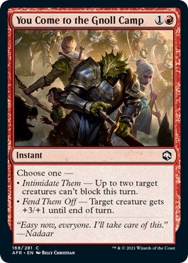 Image for You Come to the Gnoll Camp (168) [Adventures in the Forgotten Realms] - Magic: The Gathering