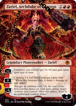 Image for Zariel, Archduke of Avernus (Borderless) (285) [Adventures in the Forgotten Realms] - Magic: The Gathering