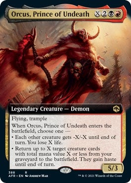 Image for Orcus, Prince of Undeath (Extended Art) (388) [Adventures in the Forgotten Realms] - Magic: The Gathering