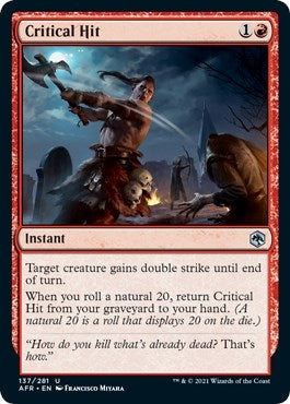 Image for Critical Hit (137) [Adventures in the Forgotten Realms] - Magic: The Gathering