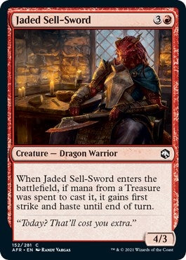 Image for Jaded Sell-Sword (152) [Adventures in the Forgotten Realms] - Magic: The Gathering
