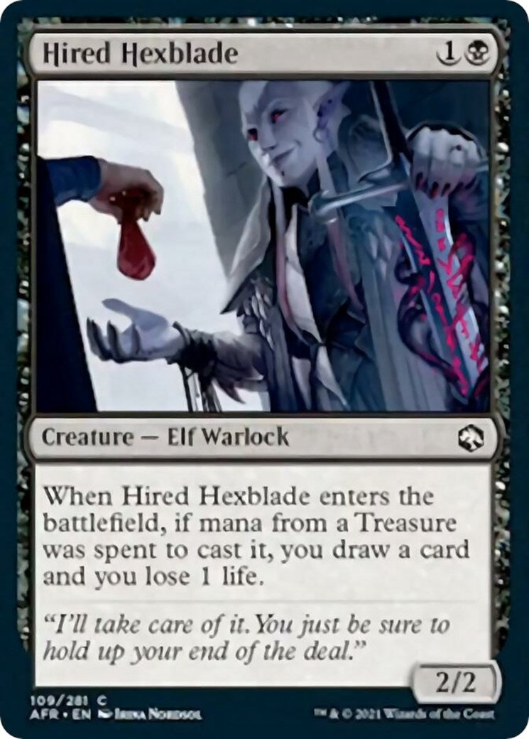 Image for Hired Hexblade (109) [Adventures in the Forgotten Realms] - Magic: The Gathering