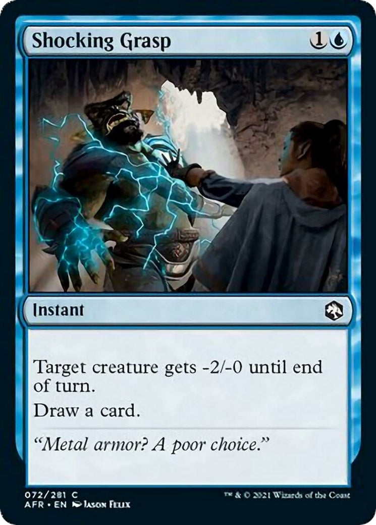 Image for Shocking Grasp (72) [Adventures in the Forgotten Realms] - Magic: The Gathering
