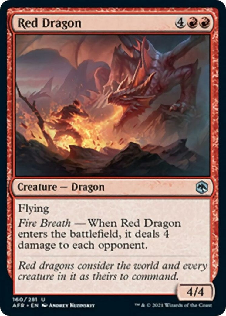 Image for Red Dragon (160) [Adventures in the Forgotten Realms] - Magic: The Gathering