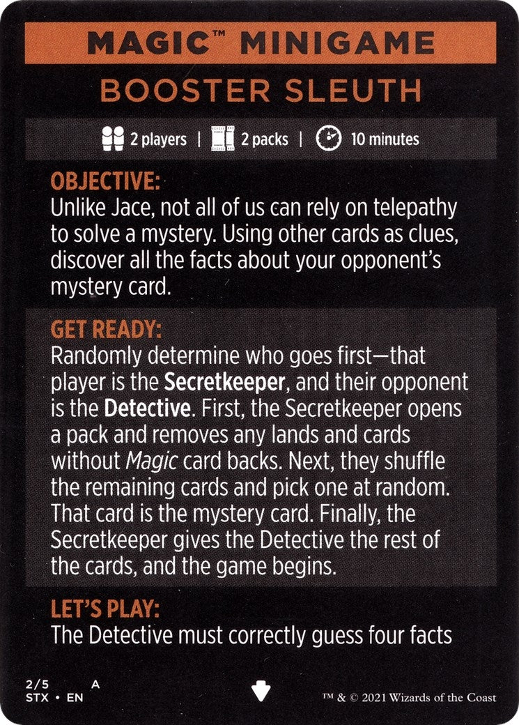 Image for Magic Minigame: Booster Sleuth (3) [Strixhaven: School of Mages] - Magic: The Gathering