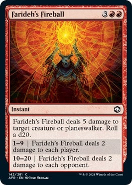 Image for Farideh's Fireball (142) [Adventures in the Forgotten Realms] - Magic: The Gathering