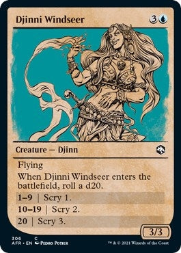 Image for Djinni Windseer (Showcase) (306) [Adventures in the Forgotten Realms] - Magic: The Gathering