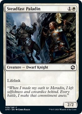 Image for Steadfast Paladin (38) [Adventures in the Forgotten Realms] - Magic: The Gathering