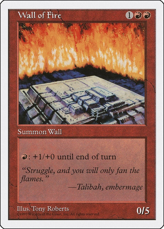 Image for Wall of Fire [Fifth Edition] - Magic: The Gathering