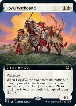 Image for Loyal Warhound (Extended Art) (363) [Adventures in the Forgotten Realms] - Magic: The Gathering
