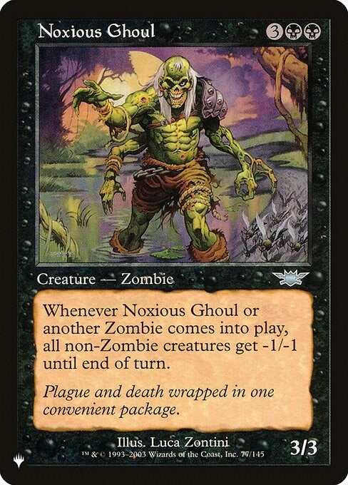 Image for Noxious Ghoul (77/145) [The List Reprints] - Magic: The Gathering