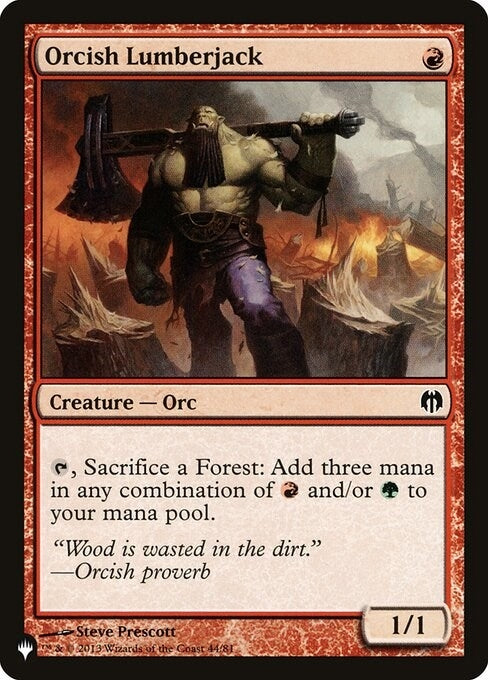 Image for Orcish Lumberjack (44/81) [The List Reprints] - Magic: The Gathering