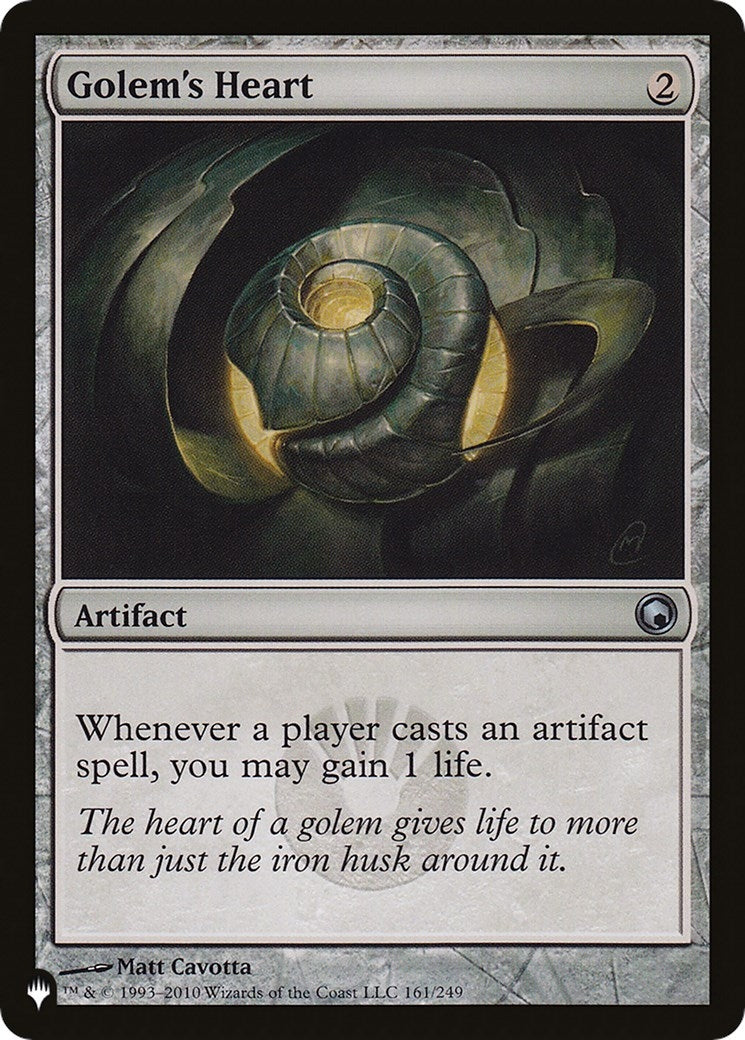 Image for Golem's Heart (161/249) [The List Reprints] - Magic: The Gathering