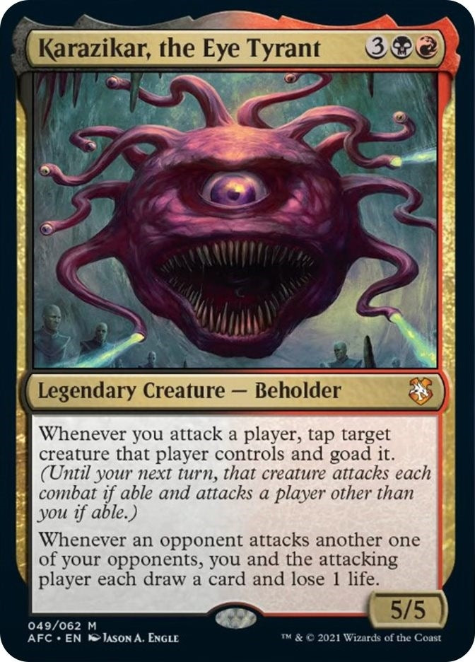 Image for Karazikar, the Eye Tyrant (49) [Adventures in the Forgotten Realms] - Magic: The Gathering