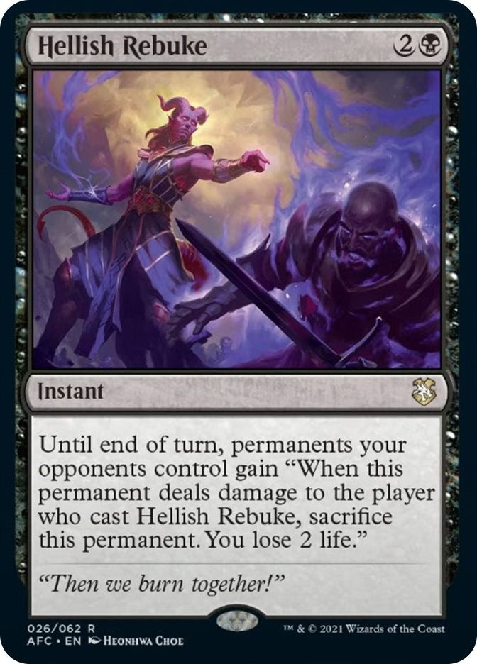 Image for Hellish Rebuke (26) [Adventures in the Forgotten Realms] - Magic: The Gathering