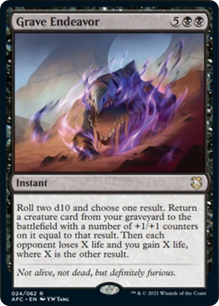 Image for Grave Endeavor (24) [Adventures in the Forgotten Realms] - Magic: The Gathering