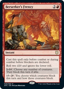 Image for Berserker's Frenzy (29) [Adventures in the Forgotten Realms] - Magic: The Gathering