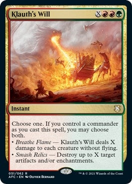 Image for Klauth's Will (51) [Adventures in the Forgotten Realms] - Magic: The Gathering