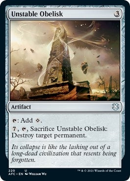 Image for Unstable Obelisk (220) [Adventures in the Forgotten Realms] - Magic: The Gathering