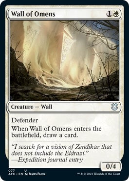 Image for Wall of Omens (77) [Adventures in the Forgotten Realms] - Magic: The Gathering