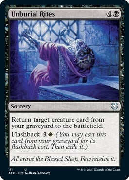 Image for Unburial Rites (111) [Adventures in the Forgotten Realms] - Magic: The Gathering