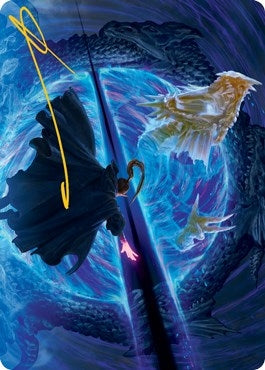 Image for Bar the Gate Art Card (Gold-Stamped Signature) (45) [Adventures in the Forgotten Realms] - Magic: The Gathering