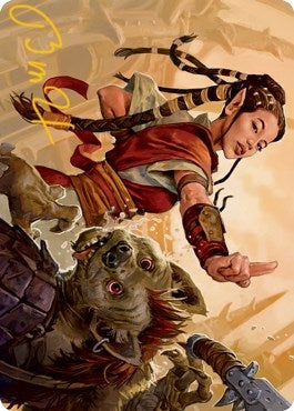 Image for Half-Elf Monk Art Card (Gold-Stamped Signature) (28) [Adventures in the Forgotten Realms] - Magic: The Gathering
